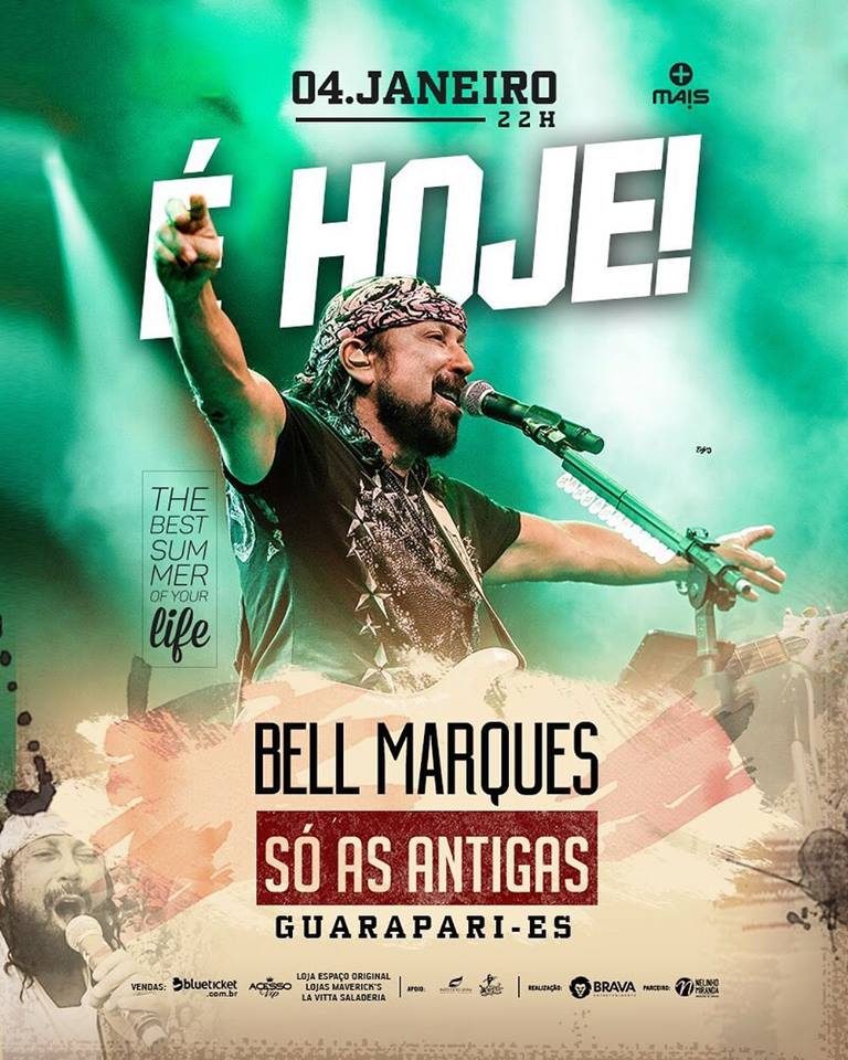 Hoje tem Bell Marques no Multiplace Mais Guarapari