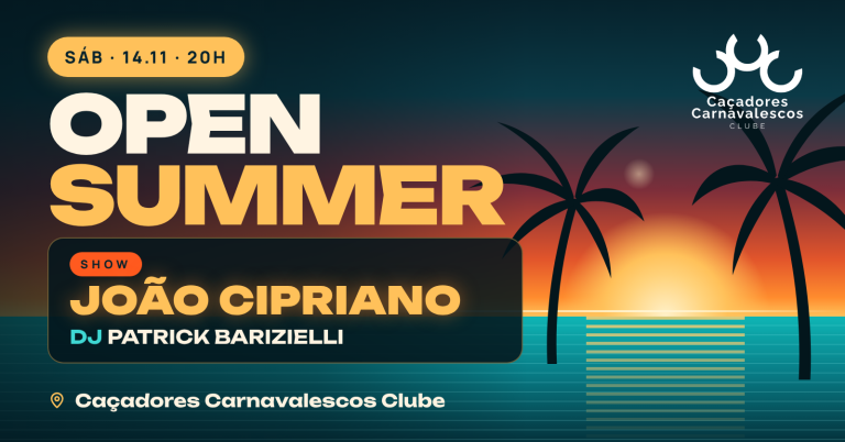 Open Summer com João Cipriano no Caçadores, em Cachoeiro
