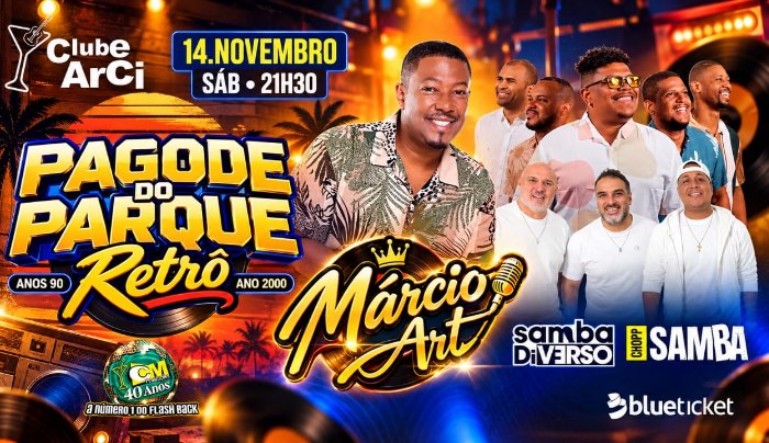 Pagode do Parque Retrô com Márcio Art no Clube ARCI
