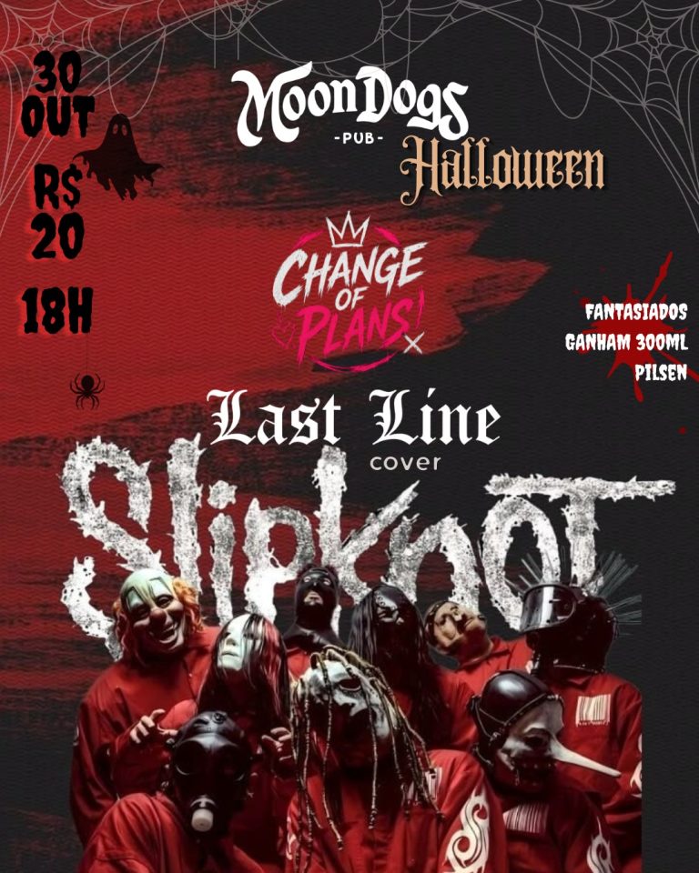 Halloween do Moondogs Pub, em Linhares, com Last Line e Change of Plans