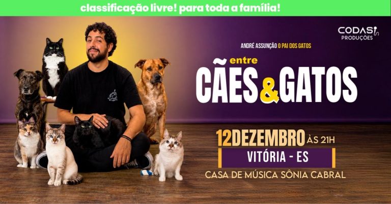 André Assunção, o Pai dos Gatos, com Entre Cães e Gatos em Vitória