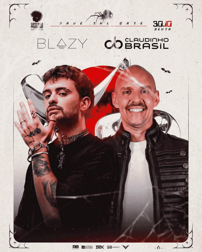Blazy e Claudinho Brasil no Halloween do Café de La Musique