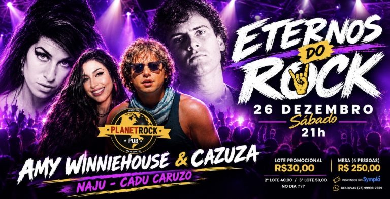 Tributo a Amy Winehouse e Cazuza no Planet Rock Pub, em Guriri
