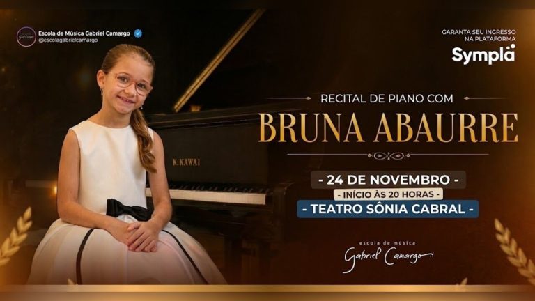 Recital de piano com Bruna Abaurre no Teatro Sônia Cabral, em Vitória