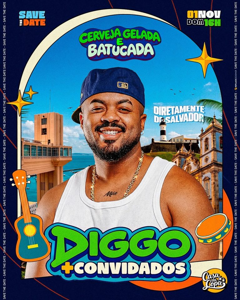 Cerveja e Batucada com Diggo na Casa da Copa, em Guriri