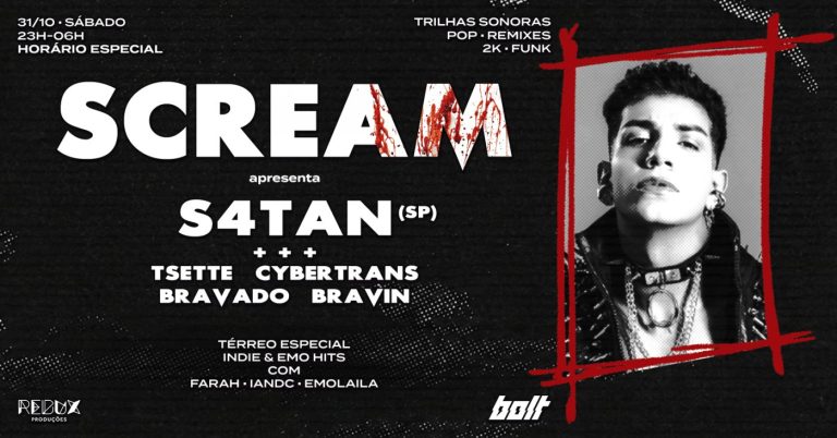 Scream, festa de Halloween no Bolt, em Vitória
