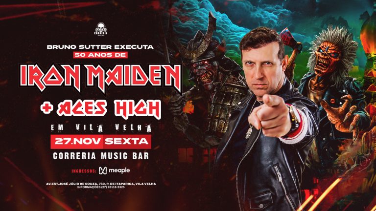 Bruno Sutter e Aces High tocam Iron Maiden no Correria, em Vila Velha
