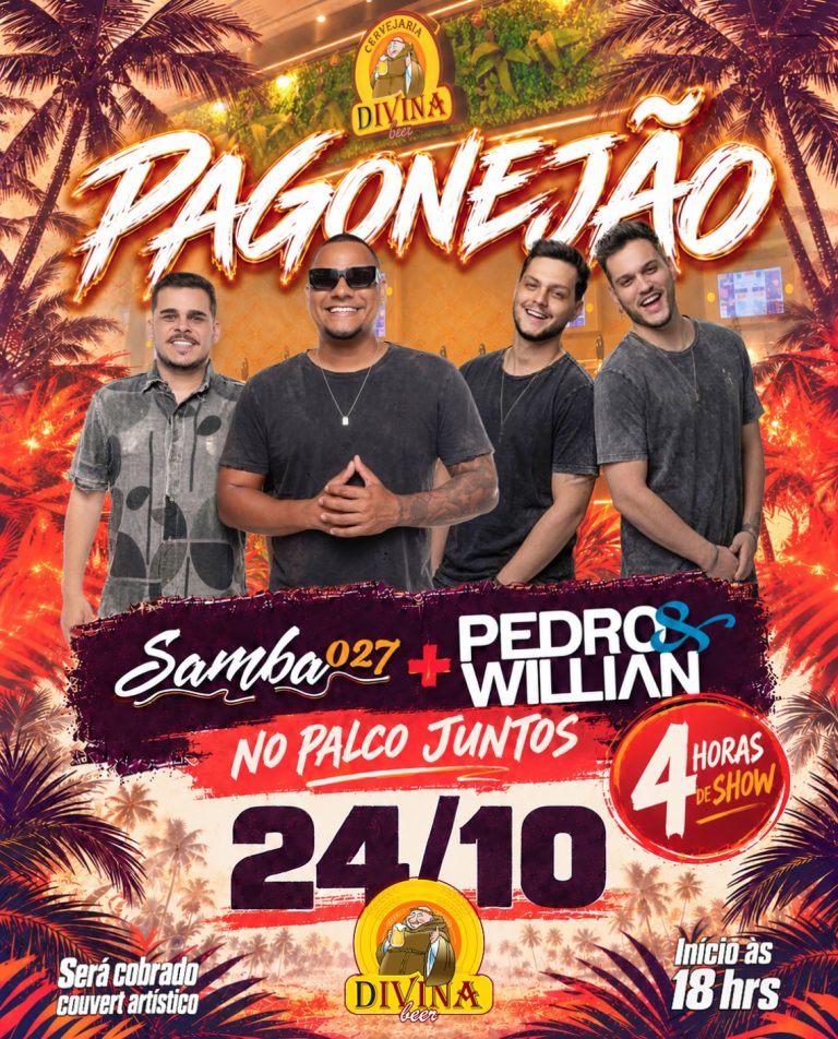 Pagonejão com Samba 027 e Pedro e Willian na Divina Beer, em Colatina